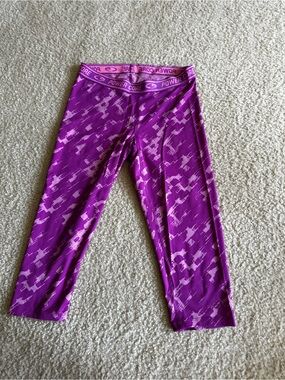 Girls' Purple Active Capri Leggings